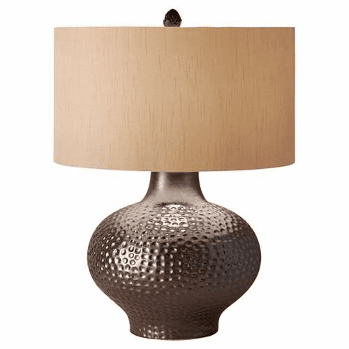 Murray Feiss Ceramica 1 Bulb Iridescent Bronze Portable Lamp 10165IB