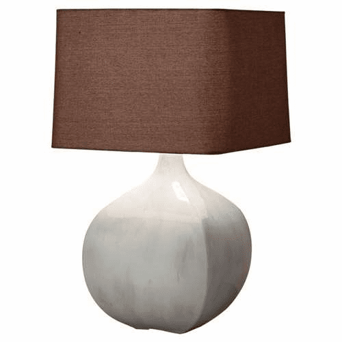 Murray Feiss Ceramica 1 Bulb Ivory Crackle Portable Lamp 10164IC