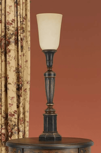 Murray Feiss Chandler Library 1 Bulb Rubbed Wood Lamp 9477RW