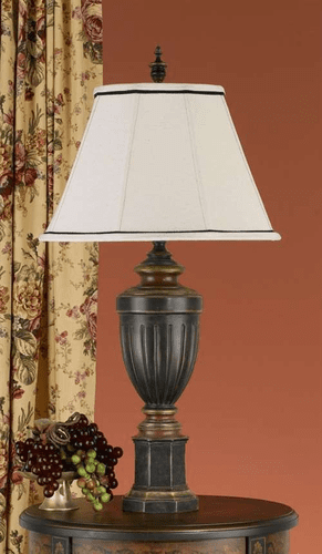Murray Feiss Chandler Library 1 Bulb Rubbed Wood Lamp 9478RW