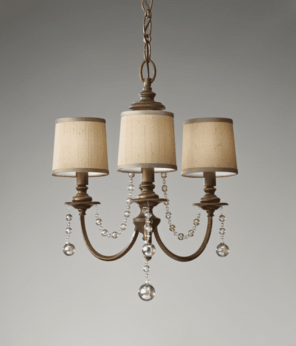 Murray Feiss Clarissa 3-Light Chandelier in Firenze Gold Finish - F2723/3FG