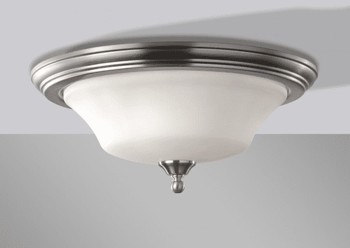 Murray Feiss Cumberland 2-Light Flushmount in Brushed Steel Finish - FM377BS