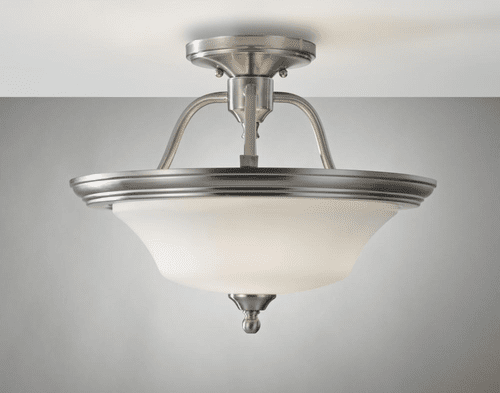 Murray Feiss Cumberland 2-Light Indoor Semi-Flush Mount in Brushed Steel Finish - SF307BS