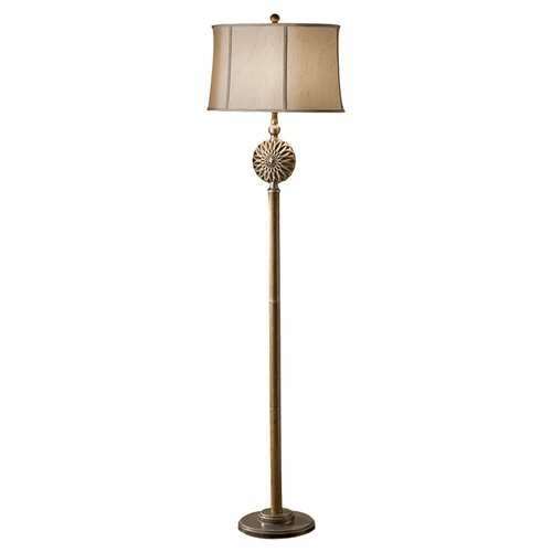 Murray Feiss Davidson 1 Bulb Firenze Gold / Silver Leaf Patina Portable Lamp FL6296FG-SLP