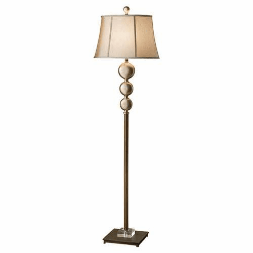 Murray Feiss Davidson 1-Light Floor Lamp in Antique Copper / Silver Leaf Patina Finish - FL6297ABZ/SLP