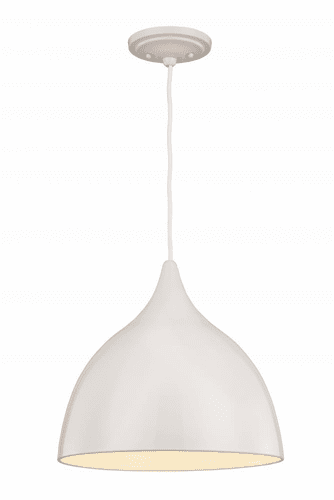 Murray Feiss Dutch 1-Light Pendant in Snow White Finish - P1298SWT