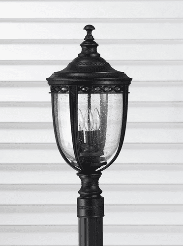 Murray Feiss English Bridle 3-Light Post in Black Finish - OL3008BK