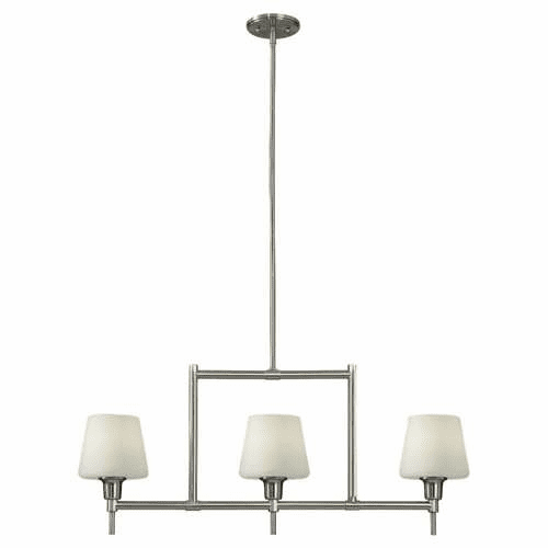 Murray Feiss Exposition 3-Light Island Chandelier in Brushed Steel Finish - FES1301/3BS