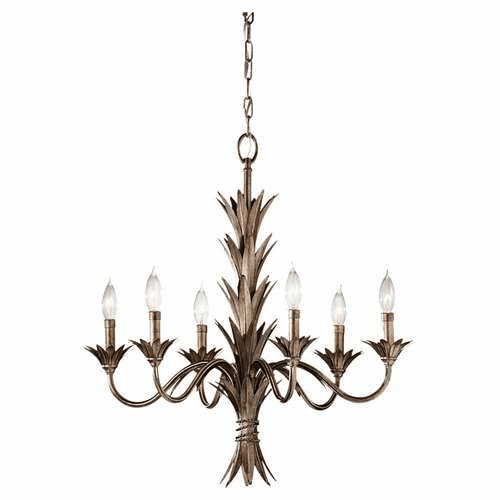 Murray Feiss Flora 6 Bulb Stardust Chandelier F2686-6STA