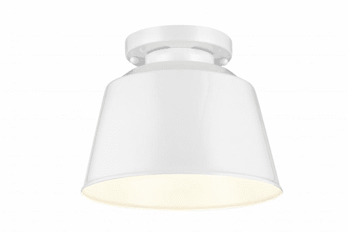 Murray Feiss Freemont 1-Light Outdoor Flushmount in High-Gloss White Finish - OL15013HGW