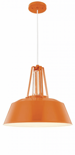 Murray Feiss Freemont 1-Light Pendant in Hi Gloss Orange Finish - P1304SHOG
