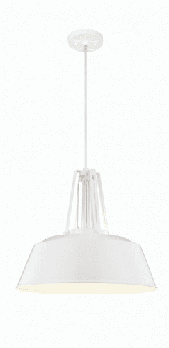 Murray Feiss Freemont 1-Light Pendant in High-Gloss White Finish - P1304HGW