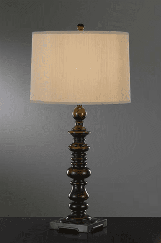 Murray Feiss Gannon 1 Bulb Ebony Lamp 9763EBY
