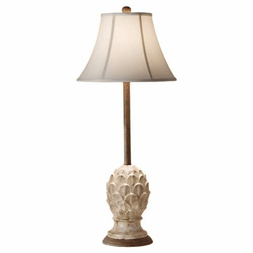 Murray Feiss Garden Relic 1 Bulb Antique White Crackle Portable Lamp 10168AWC