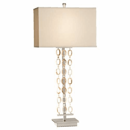 Murray Feiss Independents 1 Bulb Brushed Nickel / Natural Shell Strands Lamp 10089BN-NS