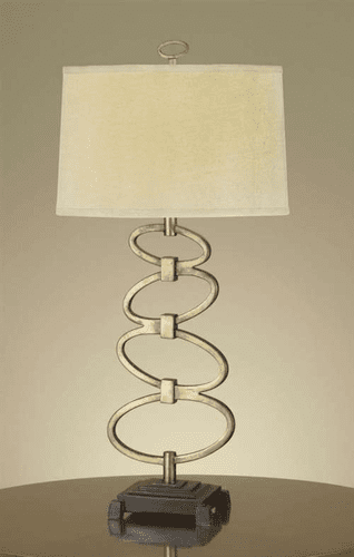 Murray Feiss Independents 1 Bulb Burnished Silver Lamp 9323BUS