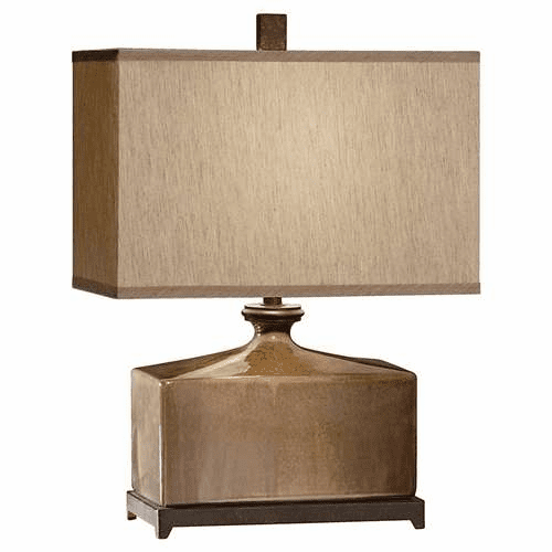 Murray Feiss Independents 1 Bulb Cinnamon Glaze / Oil Rubbed Bronze Accents Lamp 10088CGZ-ORB
