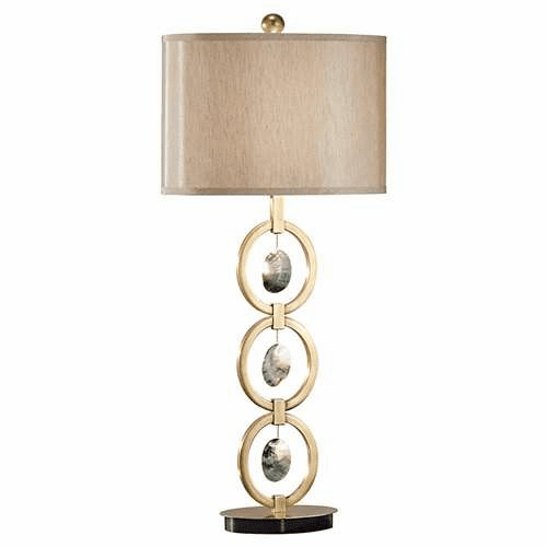 Murray Feiss Independents 1 Bulb Dark Coffee Bronze / Natural Shell Medallions Lamp 10092DCB-NSM