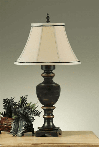 Murray Feiss Independents 1 Bulb Rubbed Wood Lamp 9346RW