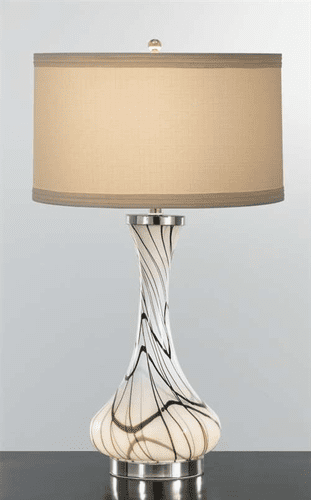 Murray Feiss Independents 2 Bulb Black White Cased Lamp 9745BKWTC