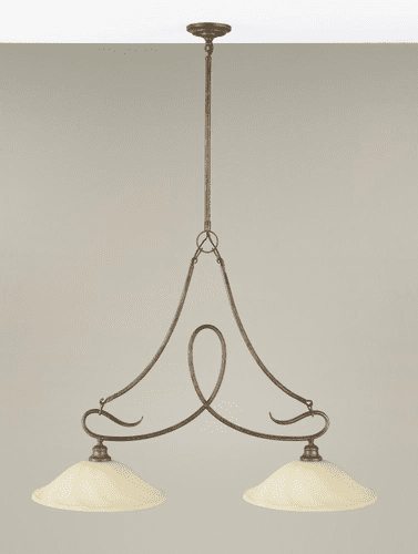 Murray Feiss Infinity Waves 2 Bulb British Bronze Chandelier F2150-2BRB