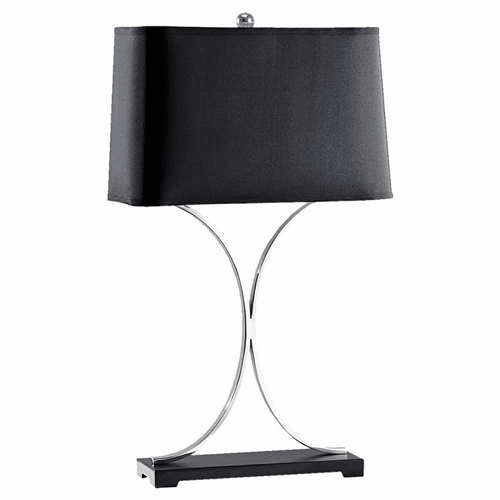 Murray Feiss Jackson 1 Bulb Polished Nickel / Black Lamp 10060PN-BK