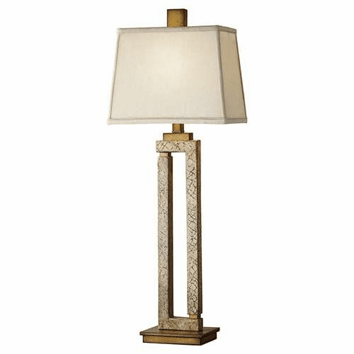 Murray Feiss Justice 1 Bulb Crackled Cream Lamp 10055CCM
