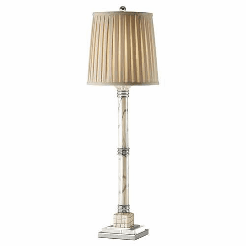 Murray Feiss Keira 1 Bulb Silver Striated Pearl Glass Lamp 10006SSPG
