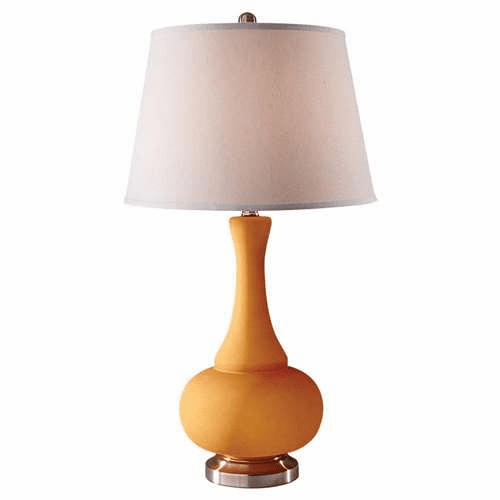 Murray Feiss Kennedy 1 Bulb Melon / Brushed Steel Table Lamp 10183MLN-BS