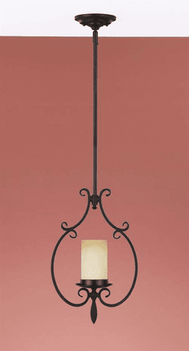 Murray Feiss King's Table 1 Bulb Black Pendant P1107BK