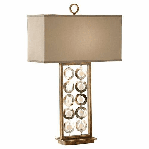 Murray Feiss Lyric 1 Bulb Painted Bronze / Natural Shell Medallions Lamp 10091PBZ-NSM