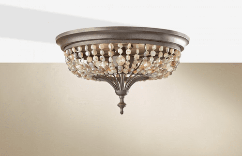 Murray Feiss Maarid 3-Light Flushmount in Rustic Iron Finish - FM376RI