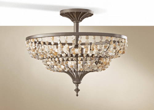 Murray Feiss Maarid 3-Light Semi-Flush in Rustic Iron Finish - SF311RI