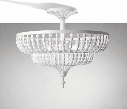 Murray Feiss Maarid 3-Light Semi-Flush in White Semi Gloss Finish - SF311WSG