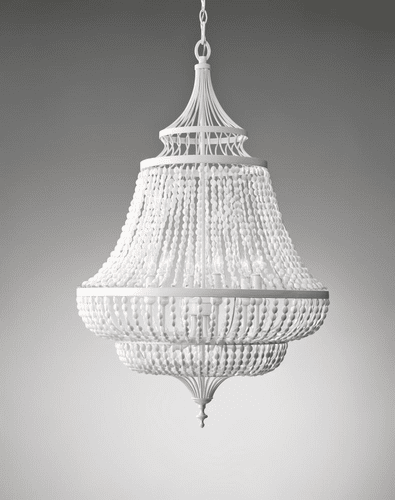 Murray Feiss Maarid 6-Light Single Tier Chandelier in White Semi Gloss Finish - F2808/6WSG