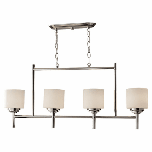 Murray Feiss Malibu 4-Light Single Tier Chandelier in Polished Nickel Finish - F2769/4PN