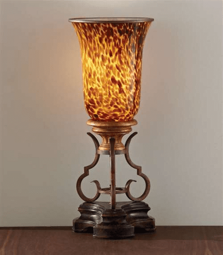 Murray Feiss Marisol 1 Bulb British Bronze / Dark Walnut Base Lamp 10135BRB-DWB