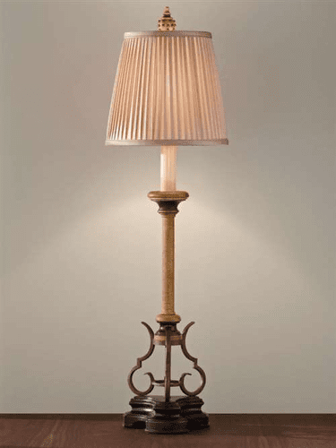 Murray Feiss Marisol 1 Bulb Ivory Crackle / Dark Walnut Base Lamp 10133IC-DWB