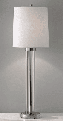 Murray Feiss Maxson 1 Bulb Polished Nickel Lamp 10116PN