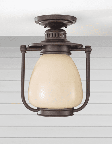 Murray Feiss Mc Coy 1-Light Outdoor Flushmount in Grecian Bronze Finish - OLPL7413GBZ