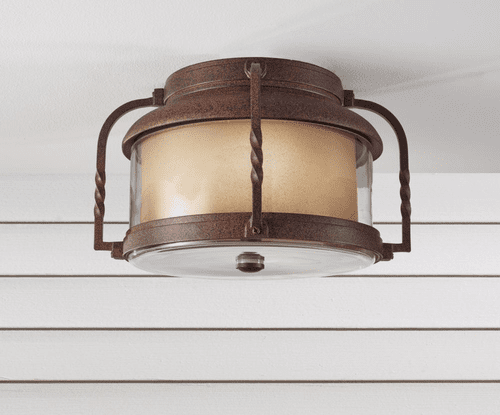 Murray Feiss Menlo Park 1-Light Outdoor Flushmount in Cinnamon Finish - OL9213CN