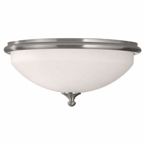 Murray Feiss Merritt 2 Bulb Brushed Steel Flush Mount Fixture FM358BS