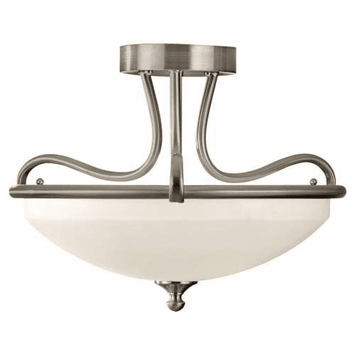 Murray Feiss Merritt 2 Bulb Brushed Steel Semi-Flush Fixture SF295BS