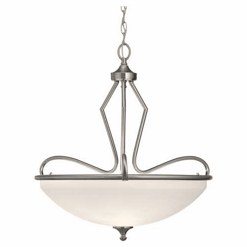 Murray Feiss Merritt 3 Bulb Brushed Steel Chandelier F2658-3BS