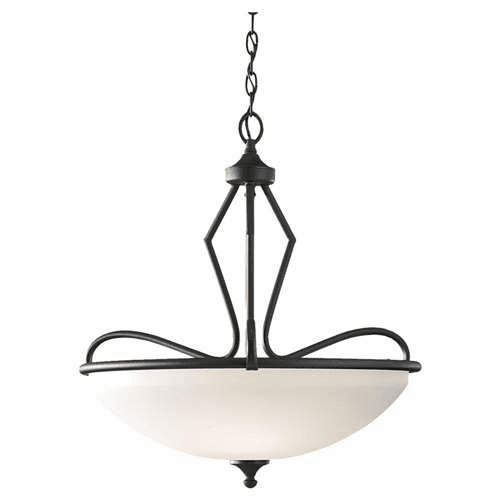 Murray Feiss Merritt 3-Light Uplight Chandelier in Black Finish - F2658/3BK