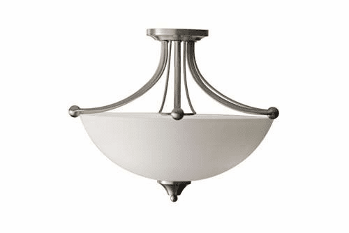 Murray Feiss Morgan 3 Bulb Brushed Steel Semi-Flush Fixture SF303BS