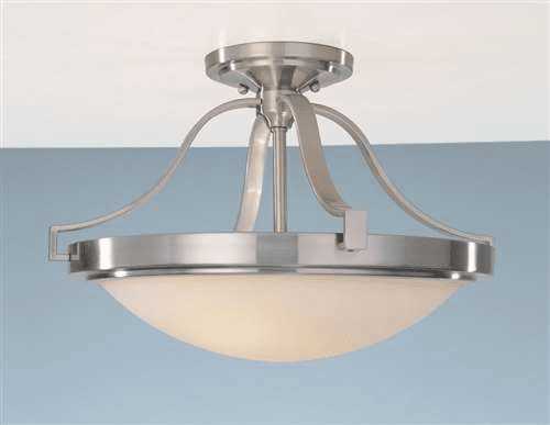 Murray Feiss Paris Moderne 2 Bulb Brushed Steel Semi flushmount SF196BS