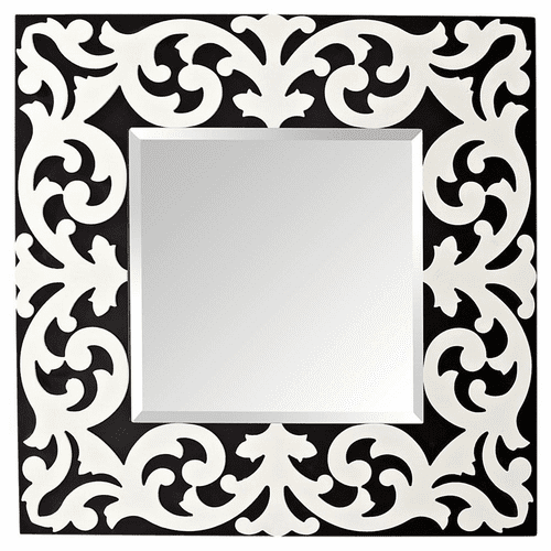 Murray Feiss Pauline Mirror in Black / White Matte Finish - MR1129BK/WM