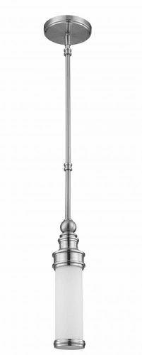 Murray Feiss Payne Ornate 1-Light Ornate Mini Pendant in Brushed Steel Finish - P1301BS
