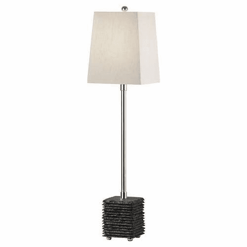 Murray Feiss Phillipe 1-Light Buffet Lamp in Polished Nickel / Black Slate Finish - 9985PN/BKS